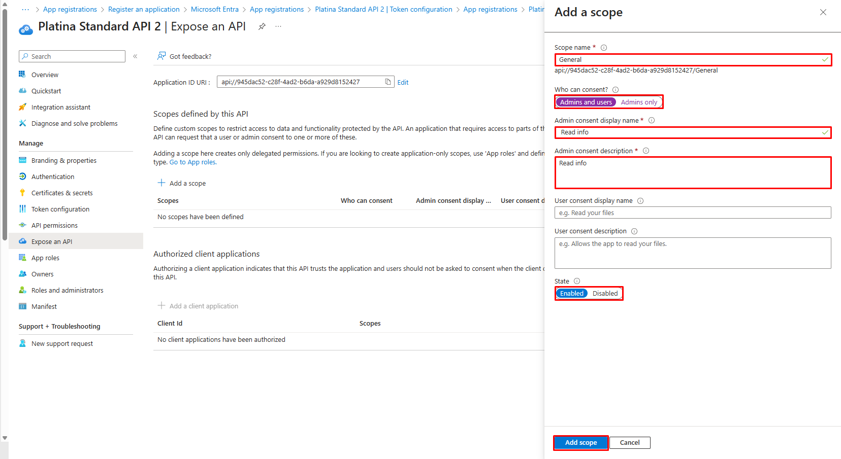 Add application scope